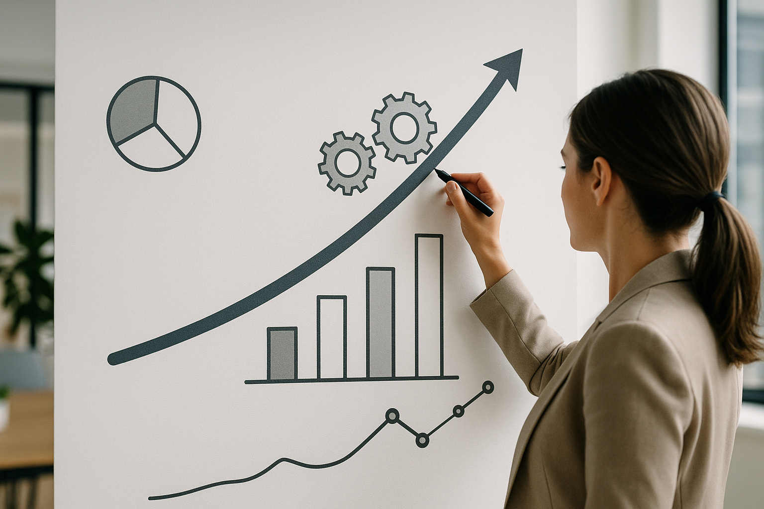 Schema concettuale della crescita aziendale nel lungo periodo tra strategia, persone e finanza